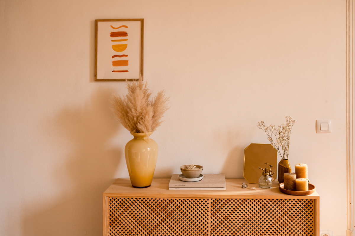 Minimalist Decoration on Wooden Drawer
